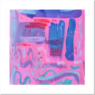 Pretty Pink Abstract Posters and Art